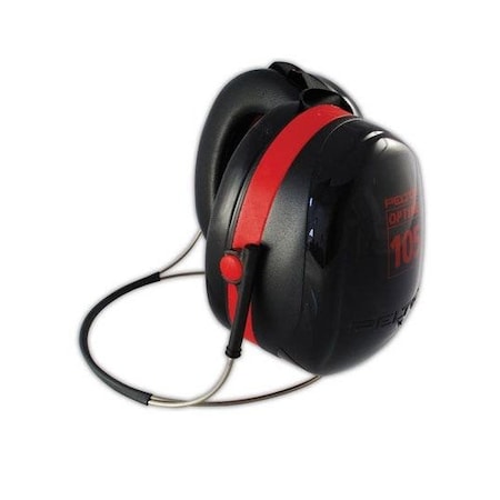 3M Peltor Optime Headband Ear Muffs, Black, Red 10093045081025
